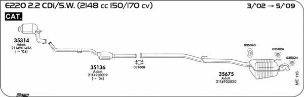 Sigam ME116 Exhaust system ME116