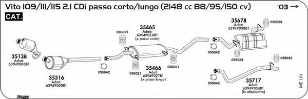 Sigam ME121 Exhaust system ME121