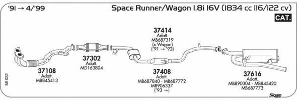 Sigam MI022 Exhaust system MI022