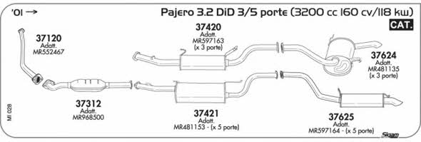 Sigam MI028 Exhaust system MI028