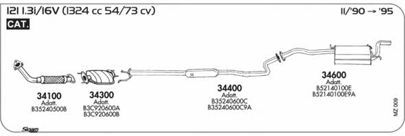 Sigam MZ009 Exhaust system MZ009