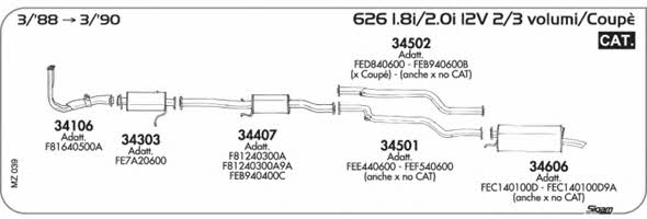 Sigam MZ039 Exhaust system MZ039