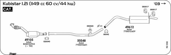 Sigam NI098 Exhaust system NI098