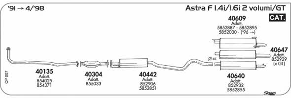 Sigam OP007 Exhaust system OP007