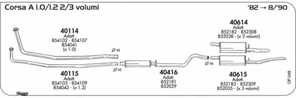 Sigam OP049 Exhaust system OP049