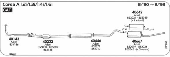 Sigam OP053 Exhaust system OP053