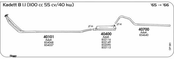 Sigam OP081 Exhaust system OP081