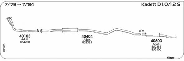 Sigam OP085 Exhaust system OP085