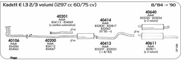 Sigam OP098 Exhaust system OP098