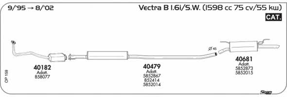 Sigam OP159 Exhaust system OP159