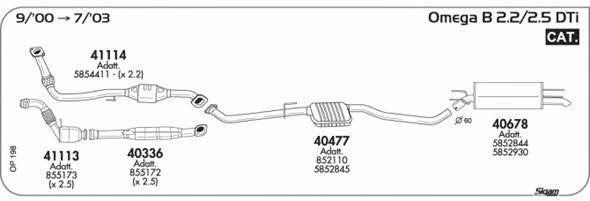 Sigam OP198 Exhaust system OP198