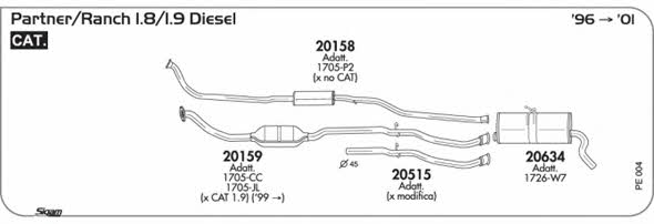 Sigam PE004 Exhaust system PE004