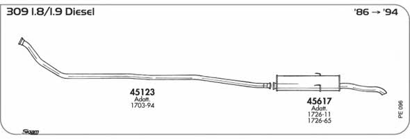 Sigam PE096 Exhaust system PE096