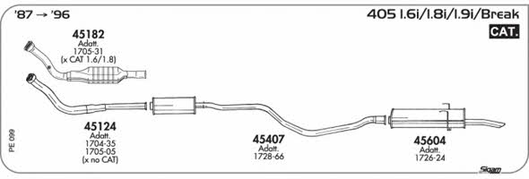 Sigam PE099 Exhaust system PE099