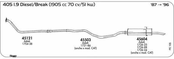 Sigam PE105 Exhaust system PE105