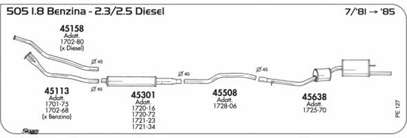 Sigam PE127 Exhaust system PE127