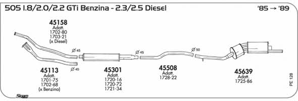 Sigam PE128 Exhaust system PE128