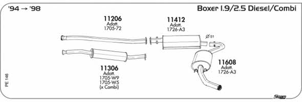 Sigam PE146 Exhaust system PE146