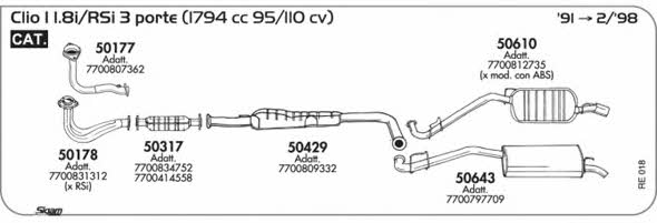 Sigam RE018 Exhaust system RE018