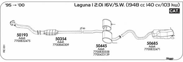 Sigam RE051 Exhaust system RE051