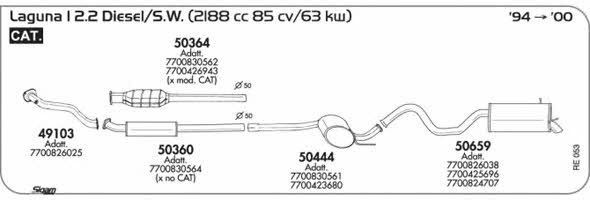 Sigam RE053 Exhaust system RE053