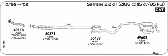 Sigam RE186 Exhaust system RE186
