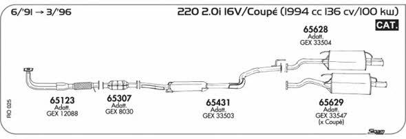 Sigam RO025 Exhaust system RO025