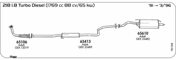 Sigam RO028 Exhaust system RO028