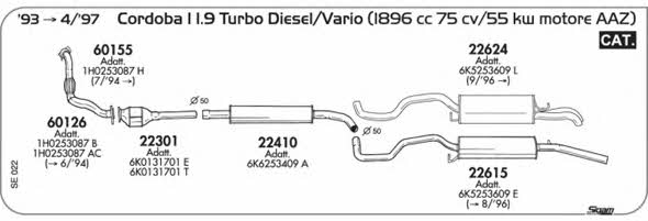 Sigam SE022 Exhaust system SE022