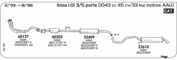 Sigam SE028 Exhaust system SE028