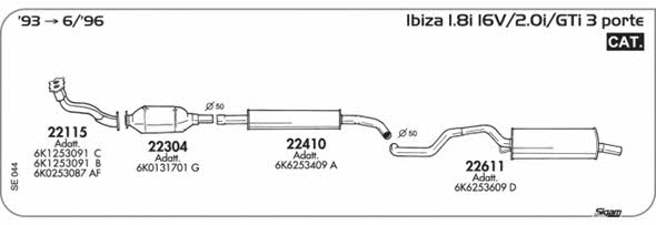 Sigam SE044 Exhaust system SE044