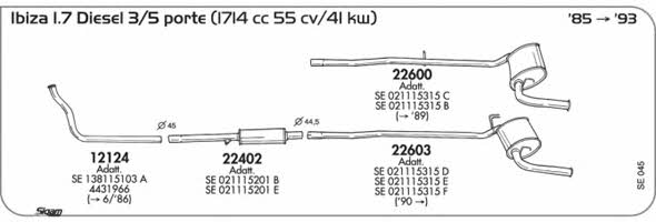 Sigam SE045 Exhaust system SE045