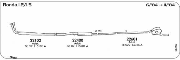 Sigam SE062 Exhaust system SE062