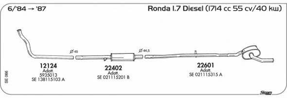 Sigam SE066 Exhaust system SE066