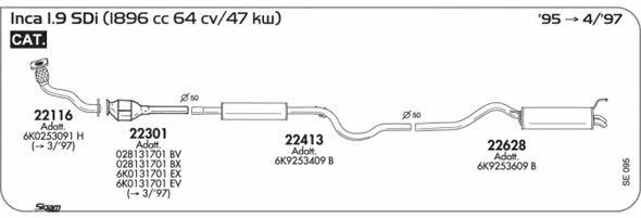 Sigam SE095 Exhaust system SE095