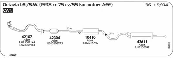 Sigam SK010 Exhaust system SK010