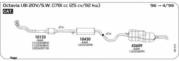 Sigam SK013 Exhaust system SK013