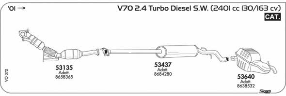 Sigam VO072 Exhaust system VO072