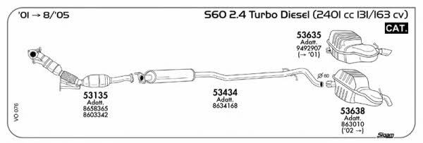 Sigam VO076 Exhaust system VO076