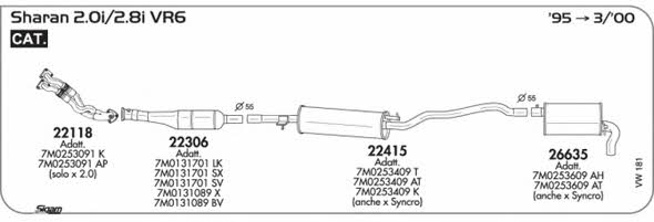 Sigam VW181 Exhaust system VW181