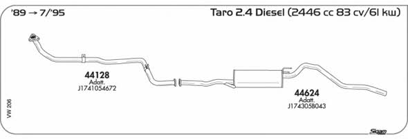 Sigam VW206 Exhaust system VW206