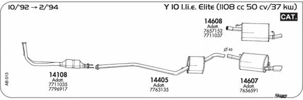 Sigam AB013 Exhaust system AB013