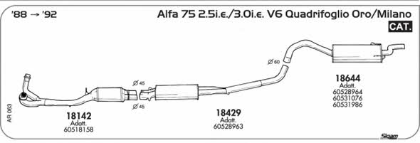 Sigam AR063 Exhaust system AR063