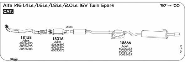 Sigam AR076 Exhaust system AR076