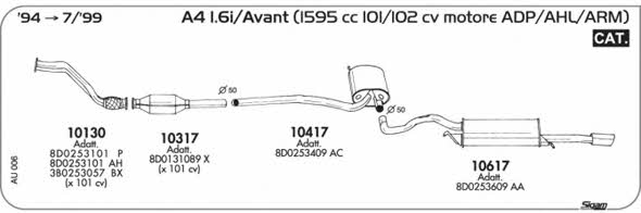 Sigam AU006 Exhaust system AU006