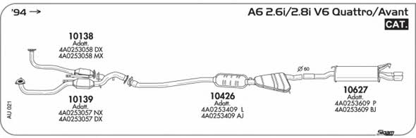 Sigam AU021 Exhaust system AU021