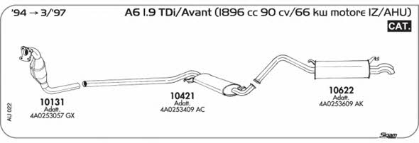 Sigam AU022 Exhaust system AU022