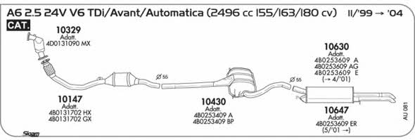 Sigam AU081 Exhaust system AU081