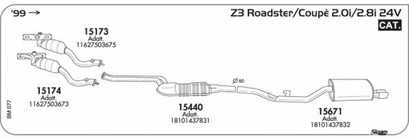 Sigam BM077 Exhaust system BM077