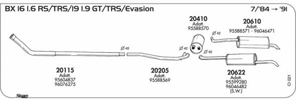 Sigam CI021 Exhaust system CI021